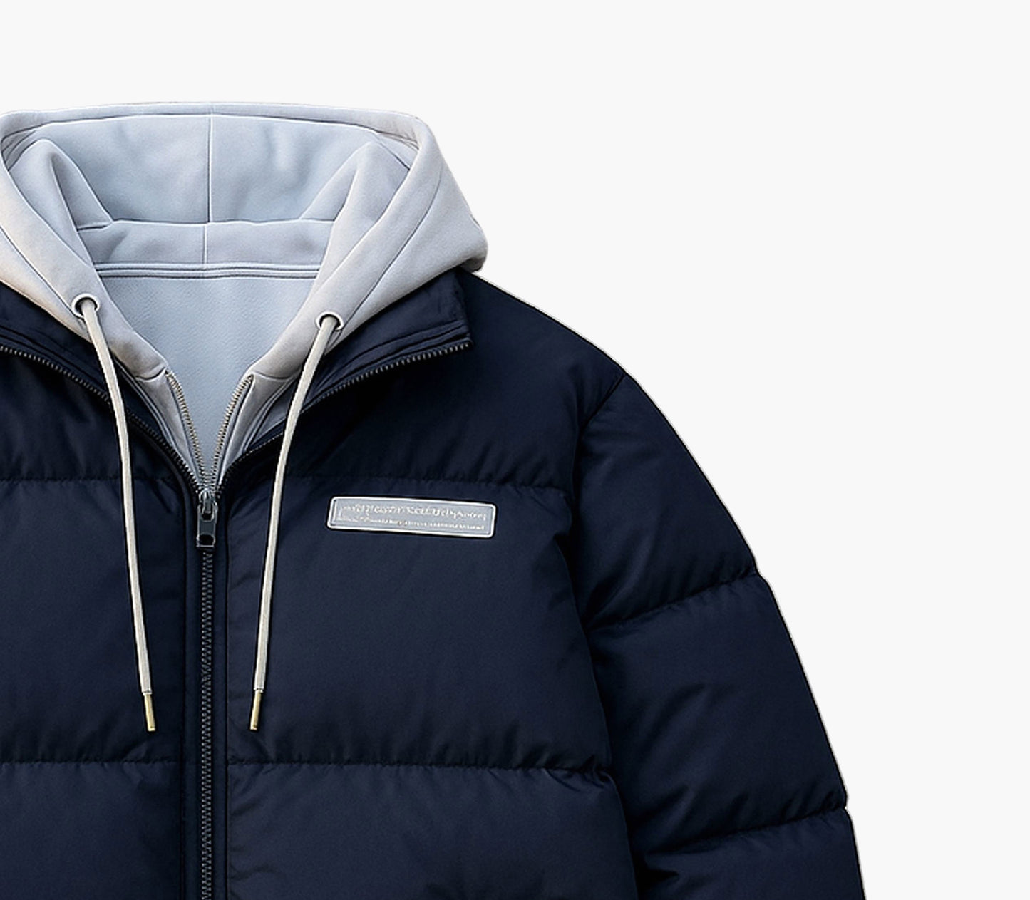 Men’s Two-in-One Hooded Jacket – Loose-Fit Full-Zip Streetwear Coat