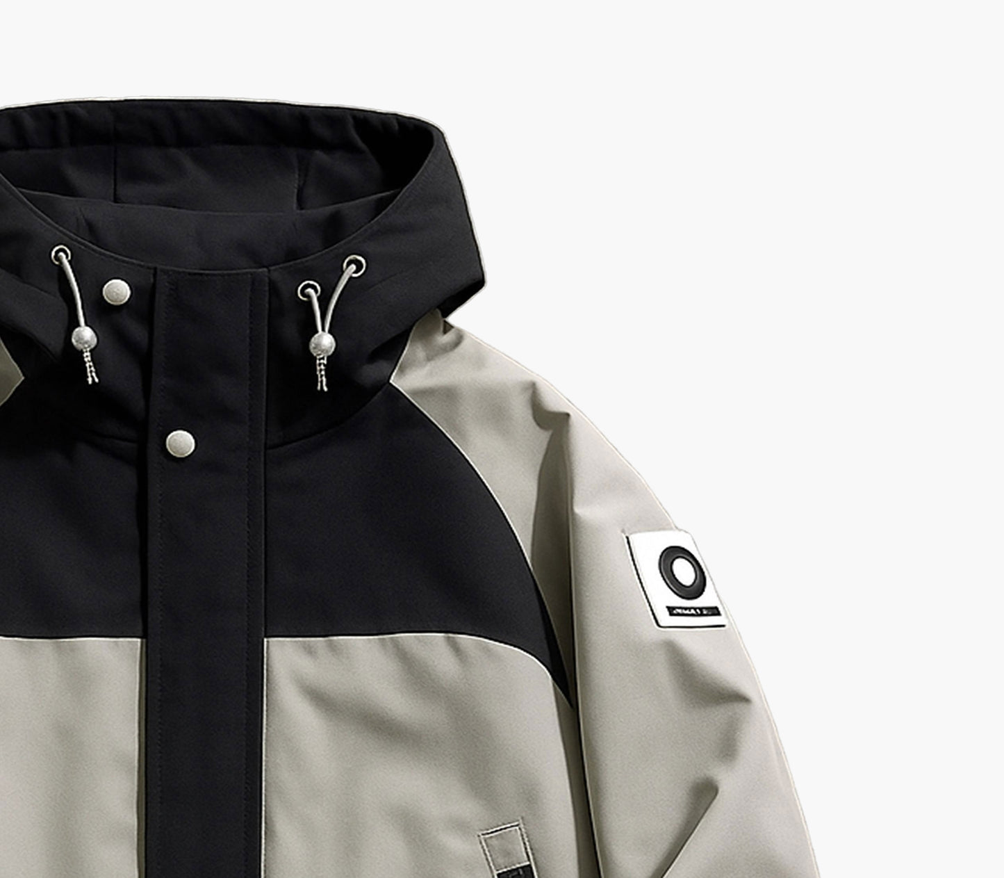 Men’s Turquoise & White Winter Jacket – Hooded Ski & Snowboard Coat