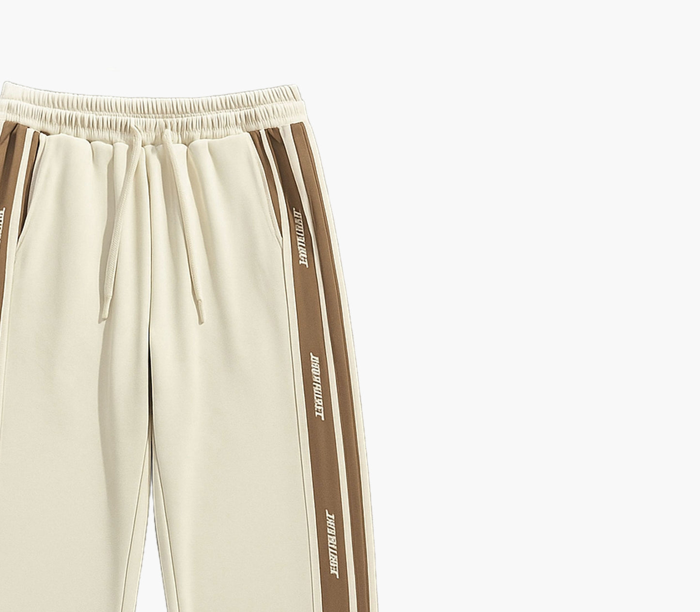 Men’s Printed Jogger Pants – Straight-Leg Striped Trousers with Elastic Cuffs