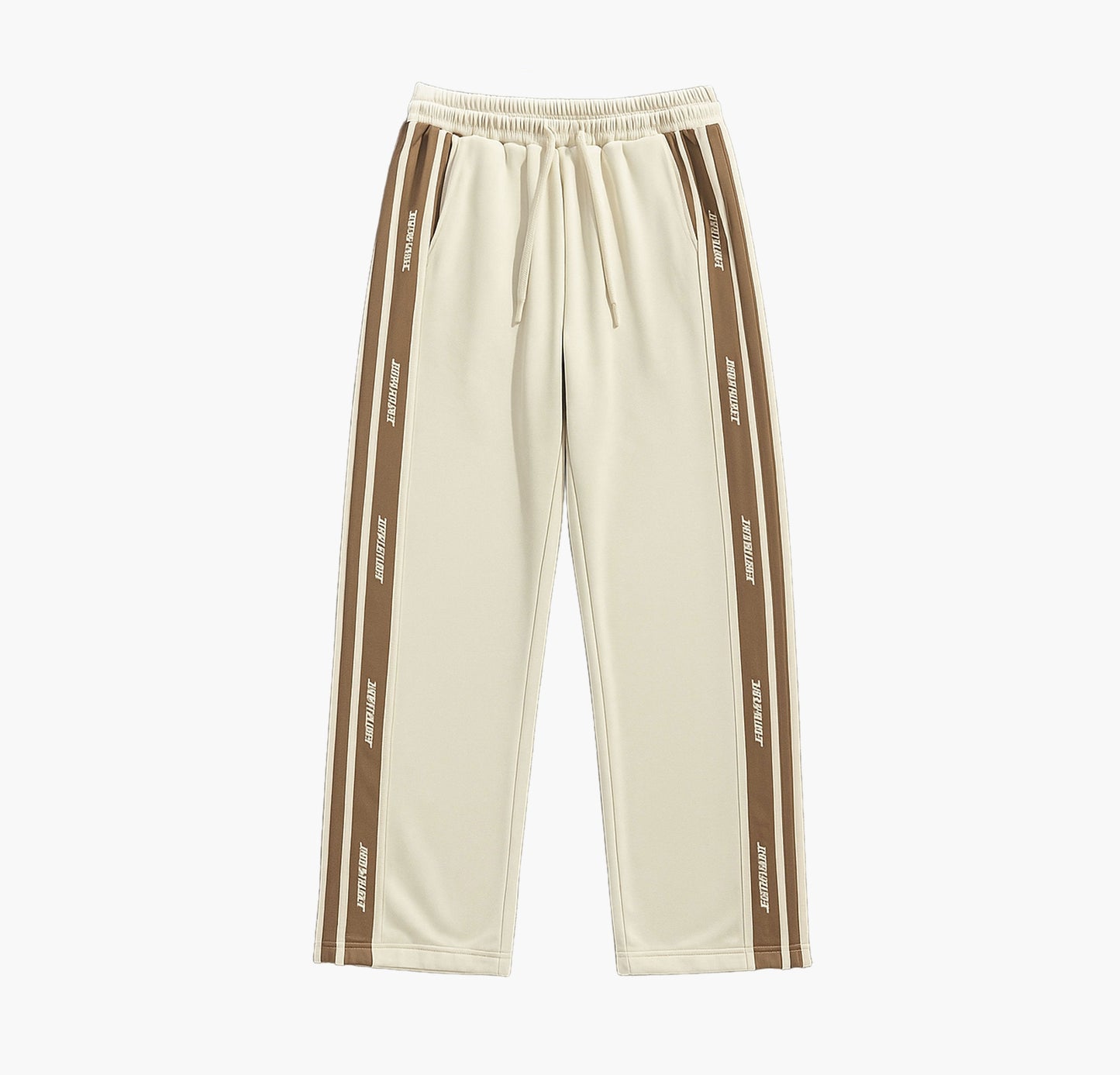 Men’s Printed Jogger Pants – Straight-Leg Striped Trousers with Elastic Cuffs