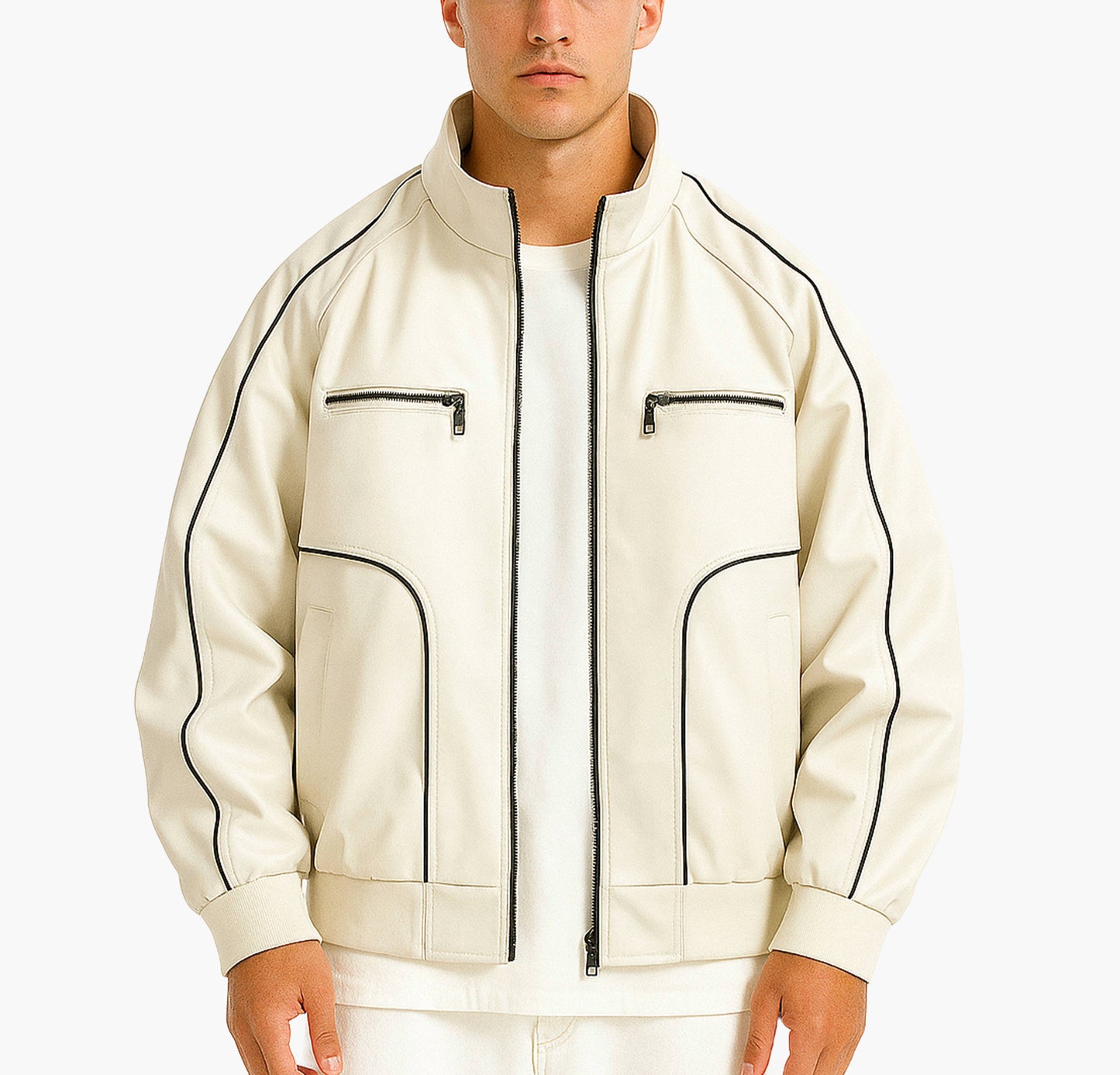 Men’s Bomber Jacket – Full-Zip Softshell Aviation Style Coat