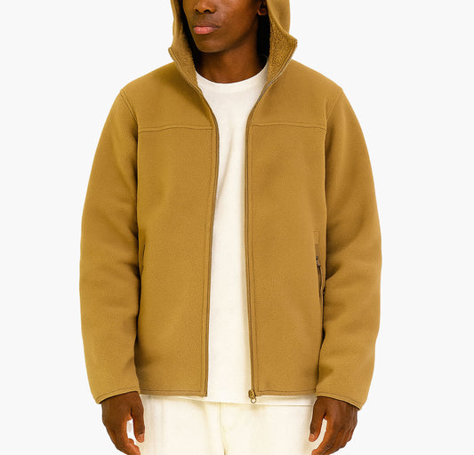 Unisex Hooded Fleece Jacket – Thick Full-Zip Winter Coat