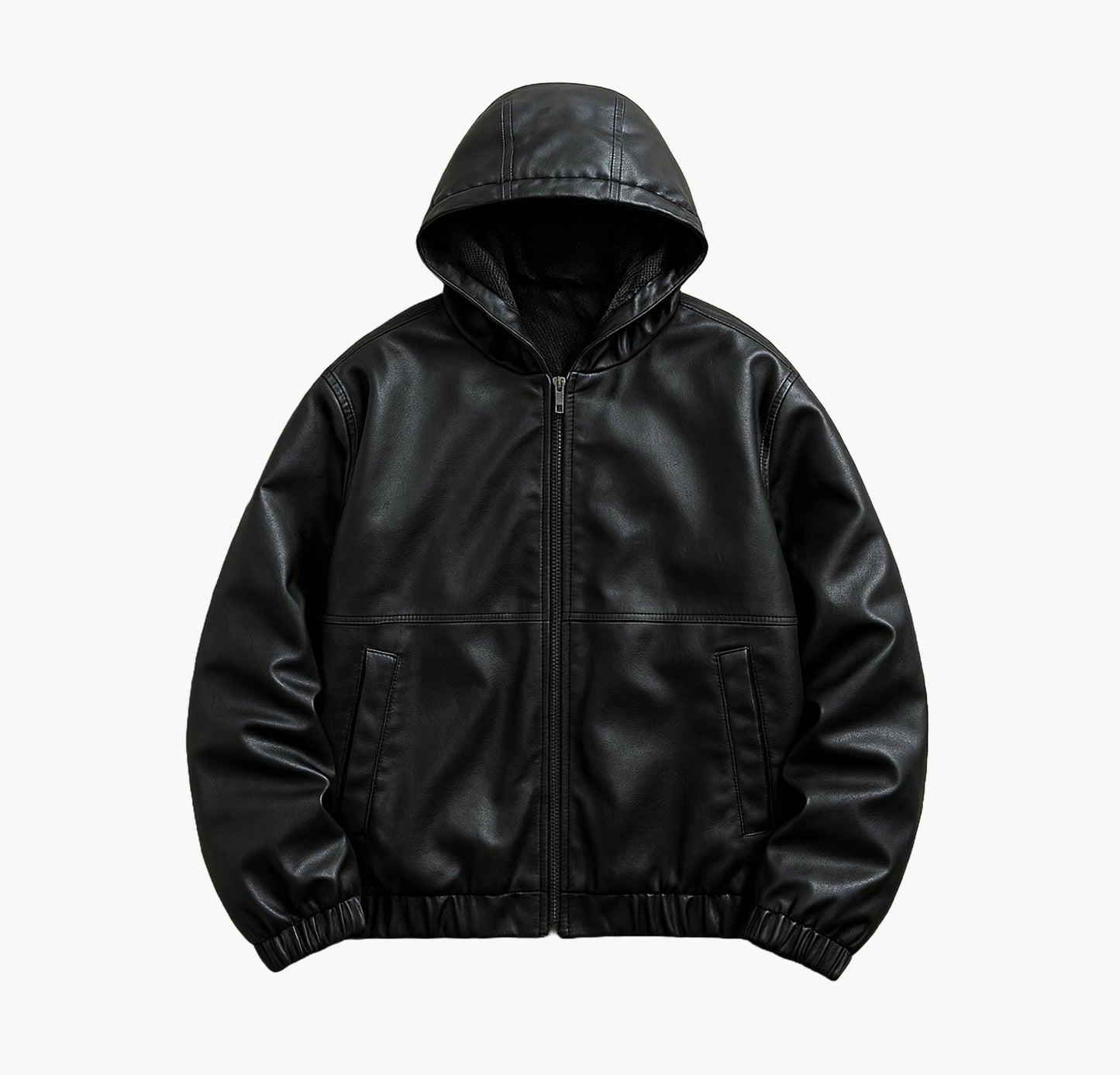 Men’s Heavy-Duty Bomber Jacket – Hooded Full-Zip Streetwear Coat