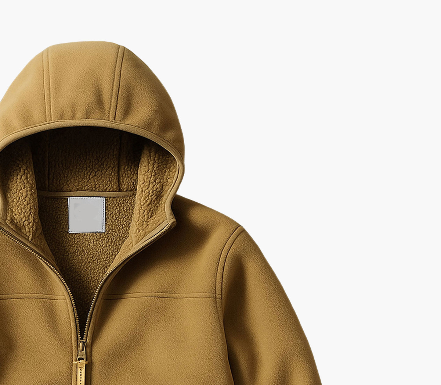 Unisex Hooded Fleece Jacket – Thick Full-Zip Winter Coat