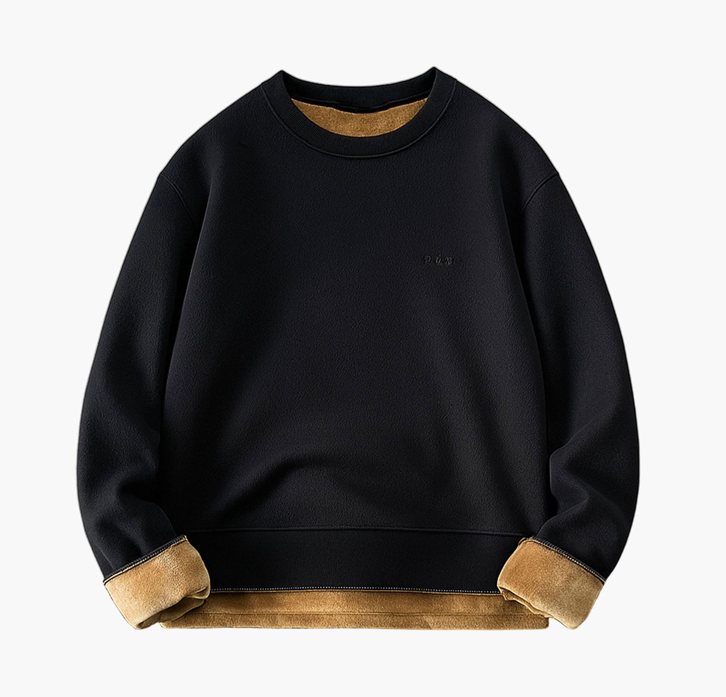 Men’s Fleece Sweatshirt – Cozy Crew Neck Pullover with Ribbed Cuffs