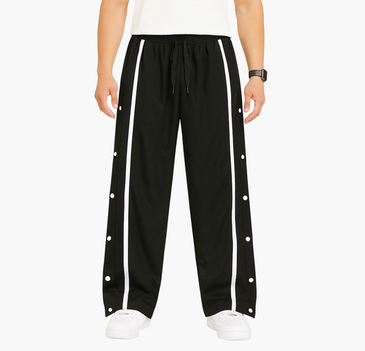 Men’s Autumn Button Pants – Trendy Streetwear Sports Trousers