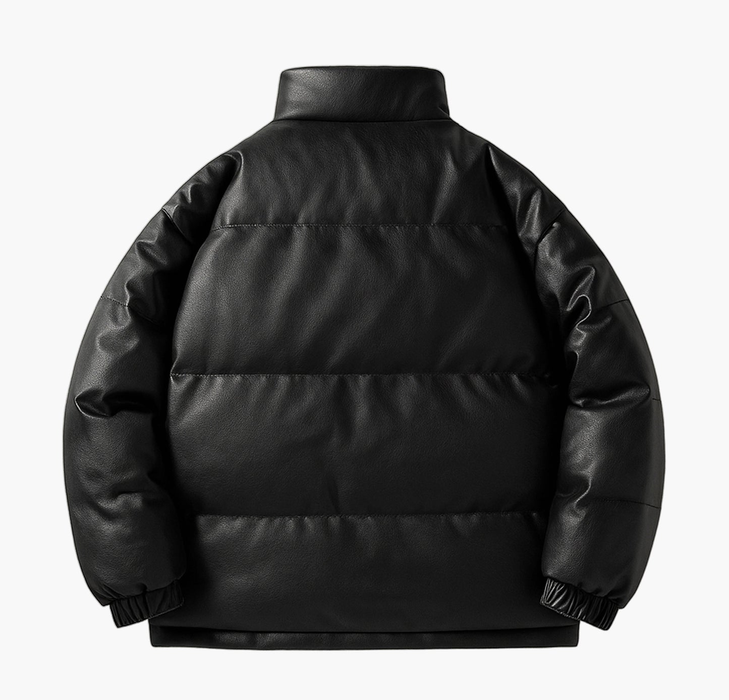 Unisex PU Jacket – Short-Length Winter Zip-Up Outerwear