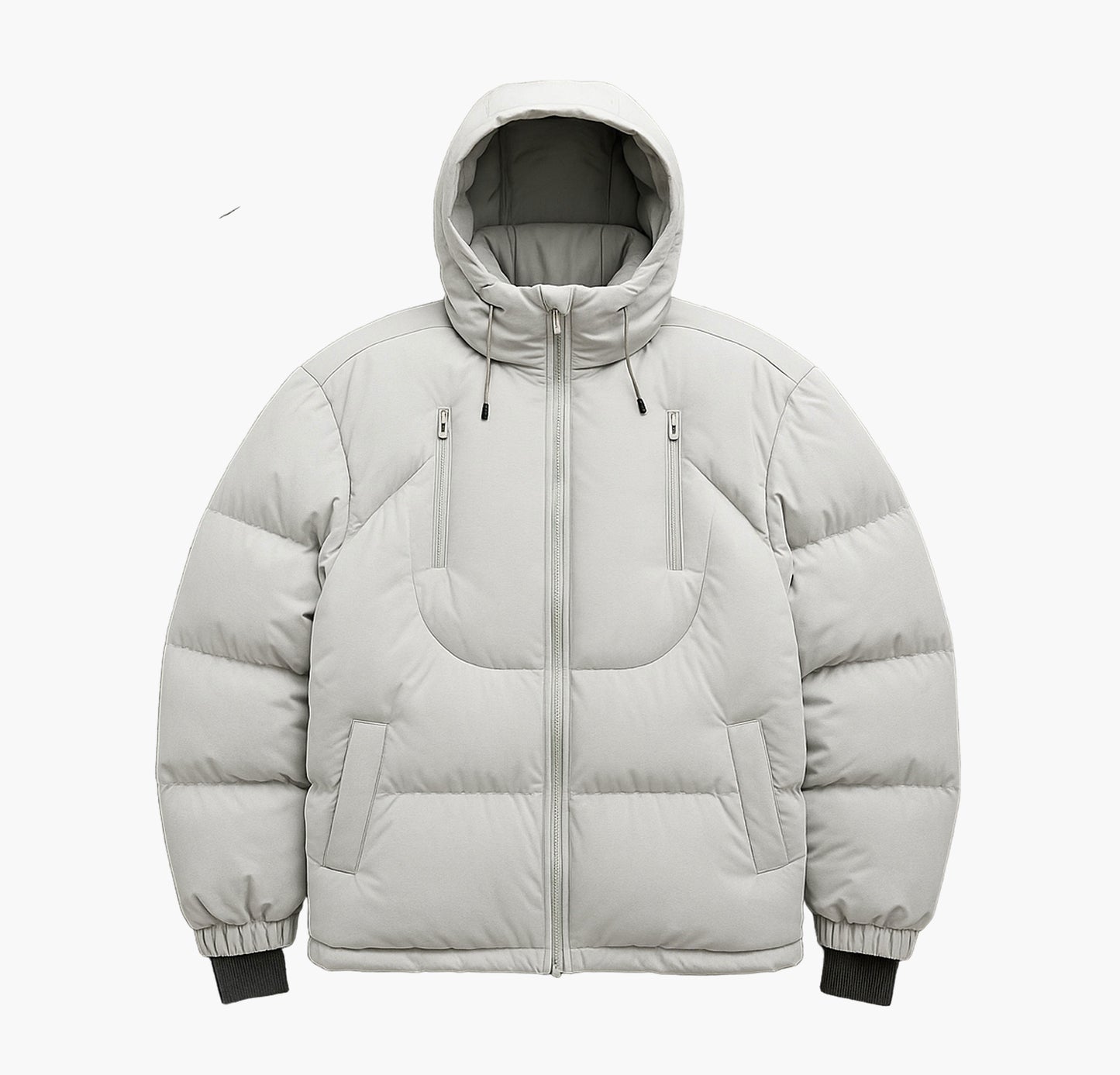 Unisex Cozy Puffer Jacket – Loose-Fit Minimalist Zip-Up Winter Coat