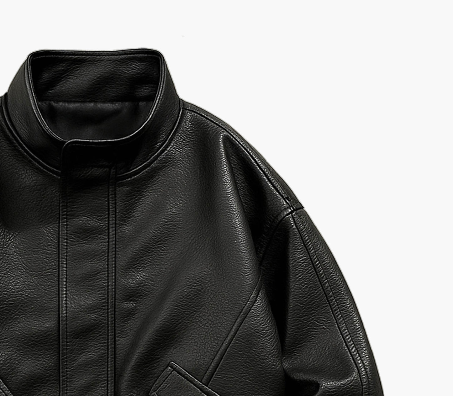 Men’s Black Bomber Jacket – Full-Zip Softshell with Chest Pocket