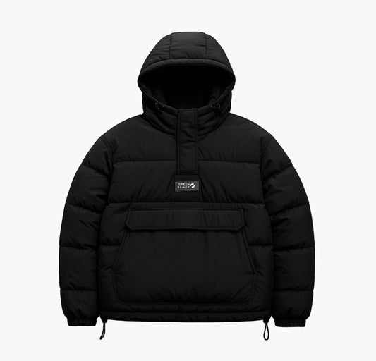 Men’s Hooded Full-Zip Winter Jacket – Regular-Fit Casual Warm Coat