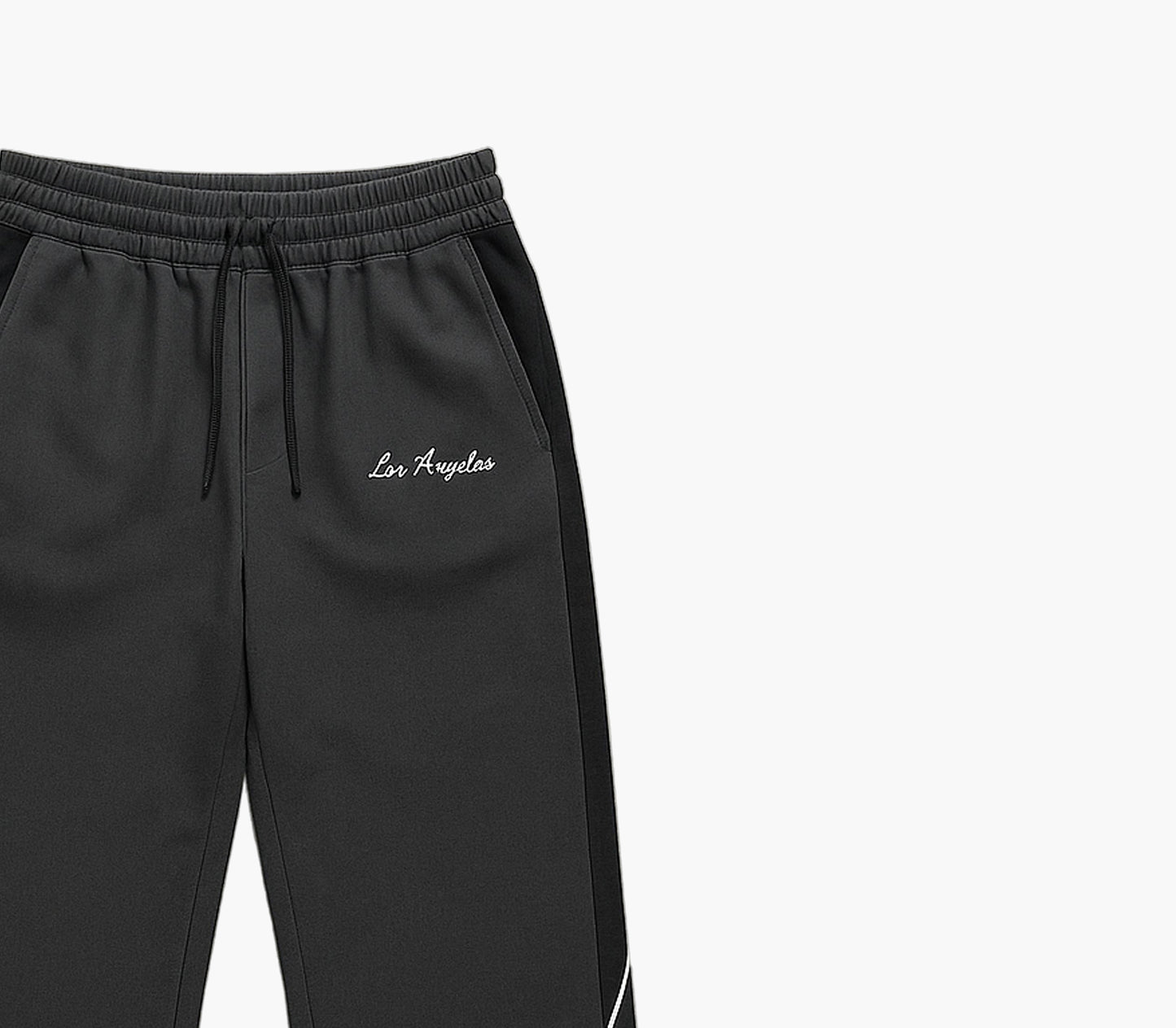 Men’s Casual Joggers – Loose Fit Color Block Pants with Stripes & Letter Detail