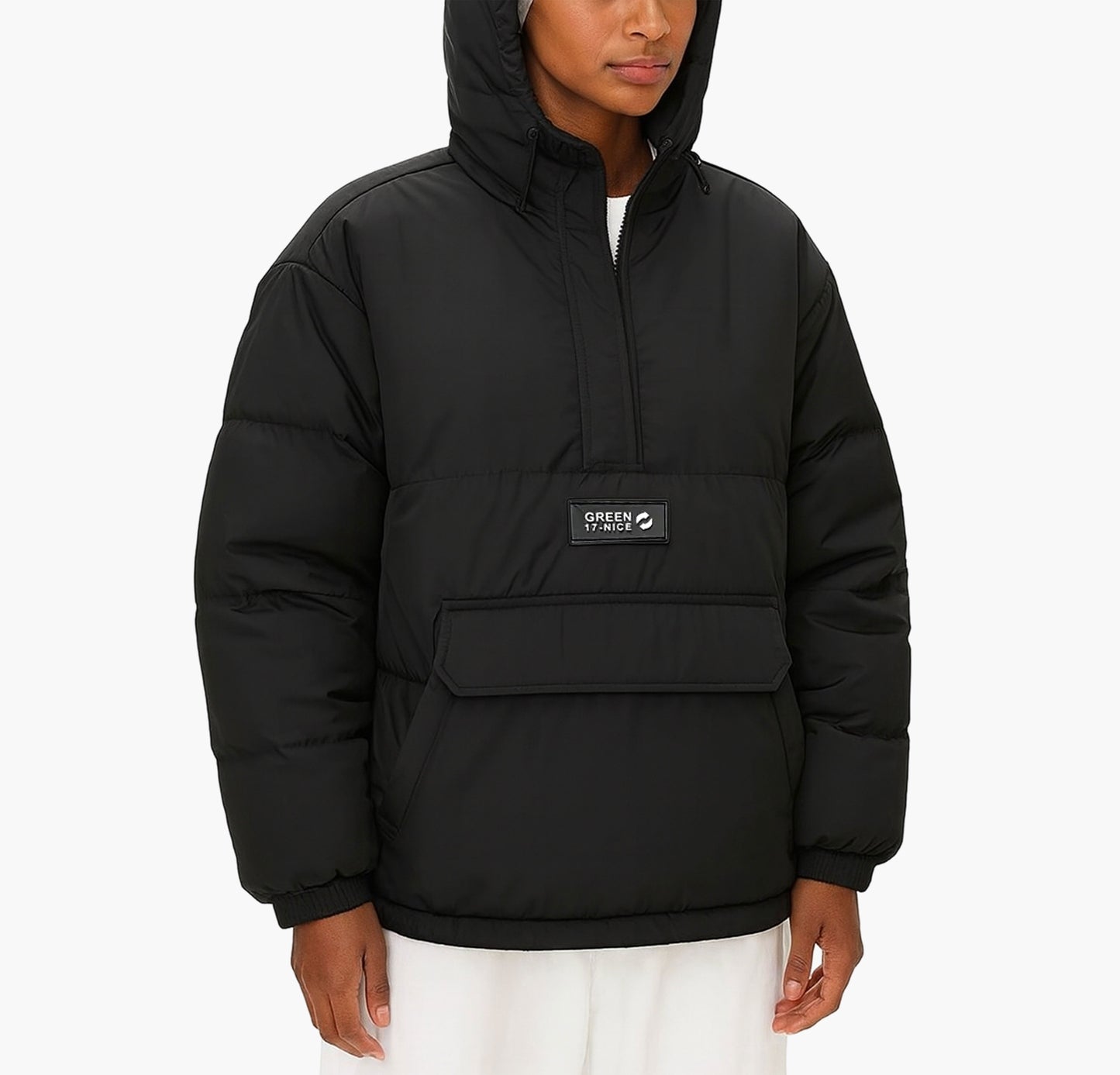 Men’s Hooded Full-Zip Winter Jacket – Regular-Fit Casual Warm Coat