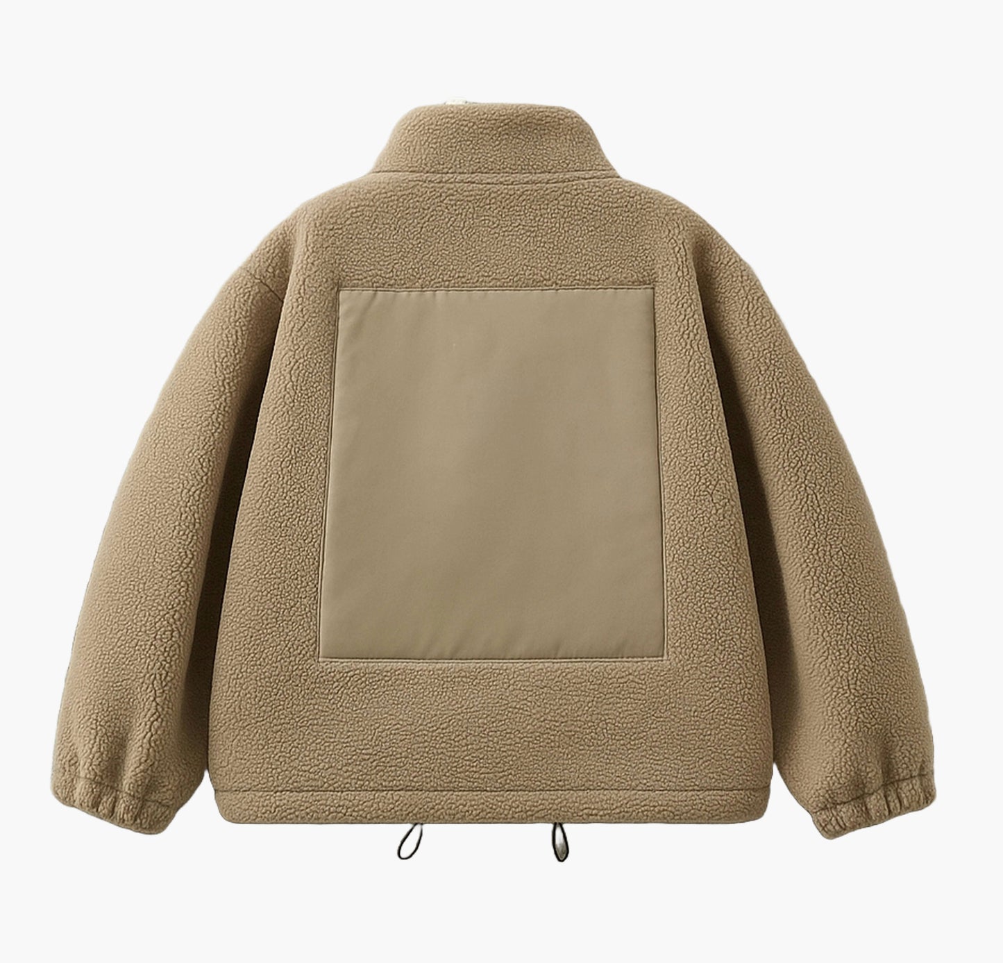 Men’s Reversible Winter Jacket – Sheepskin-Like Full-Zip Coat