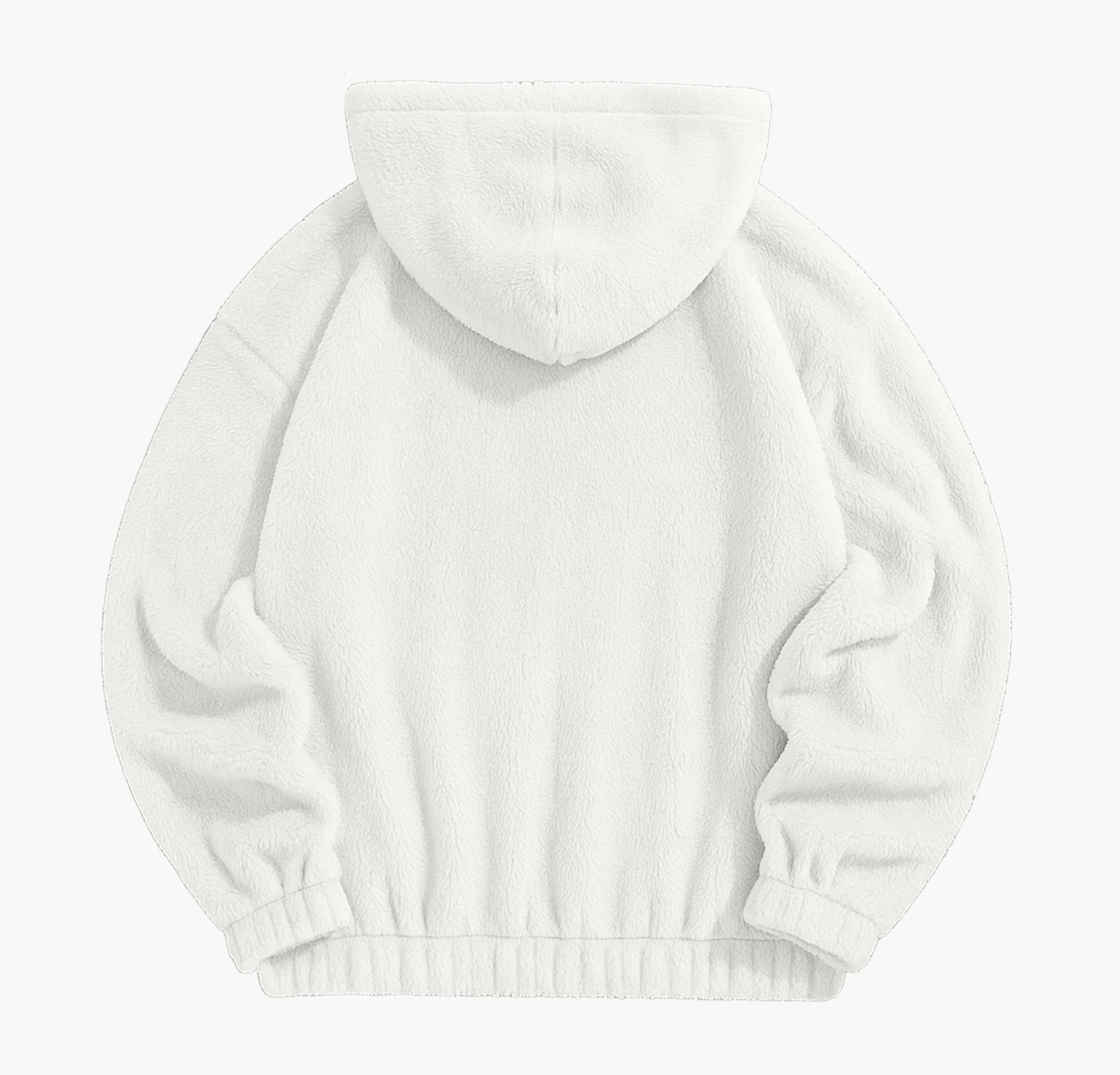 Men’s Plush Bear Hoodie – Cozy Winter Pullover with Cute Graphic & Striped Hood