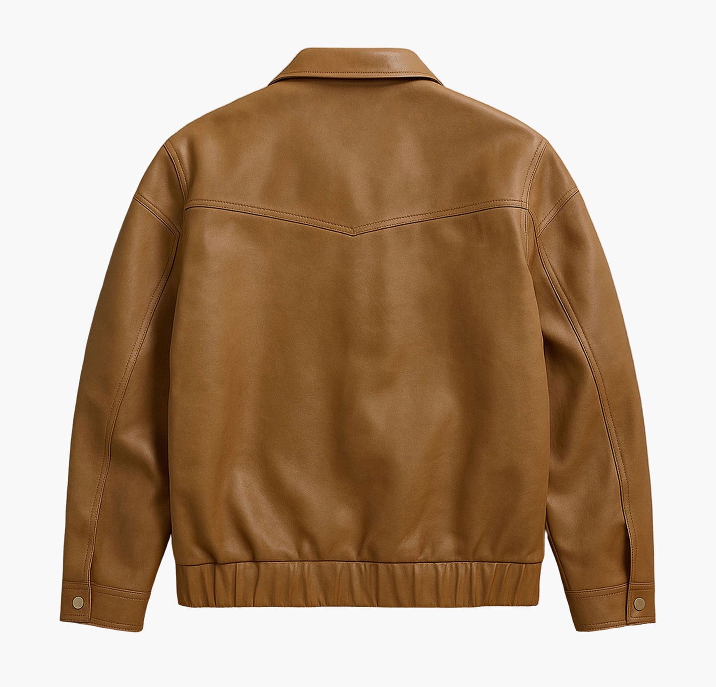 Men’s PU Leather Jacket – Slim-Fit Zip-Up Business Coat