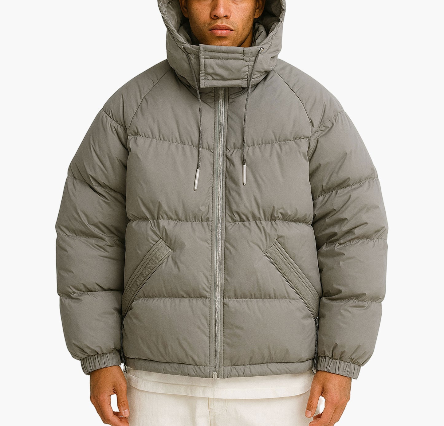 Men’s Hooded Down Jacket – Full-Zip Winter Coat