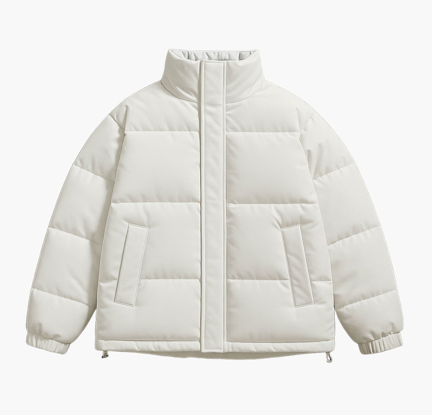 Men’s Heavy-Duty Winter Jacket – Stand-Collar Full-Zip Outdoor Coat