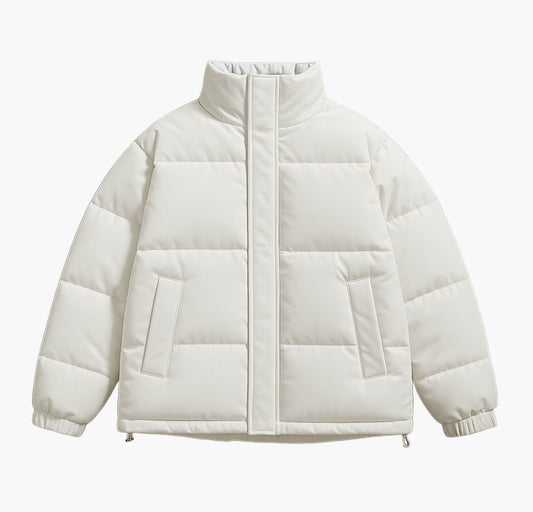 Men’s Heavy-Duty Winter Jacket – Stand-Collar Full-Zip Outdoor Coat