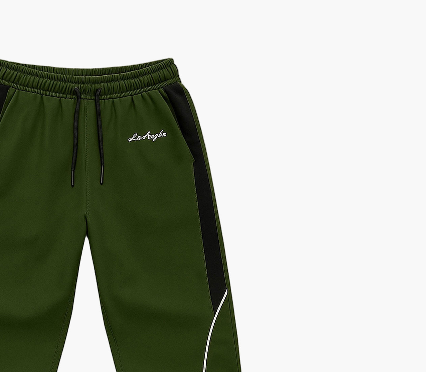 Men’s Loose Fit Joggers – Color Block Sport Pants with Stripes & Letter Print