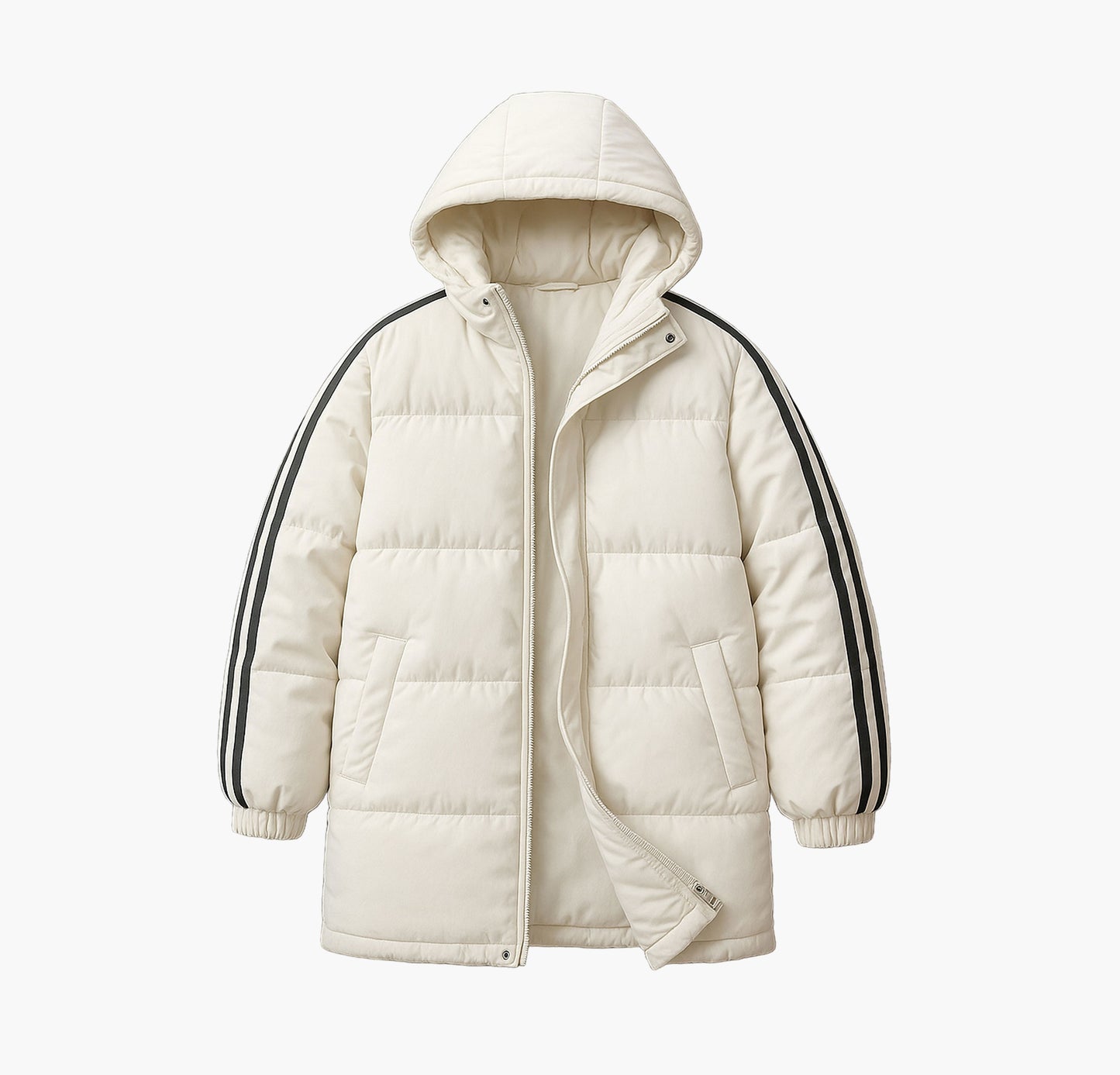 Men’s Winter Long Coat – Thick Hooded Insulated Jacket