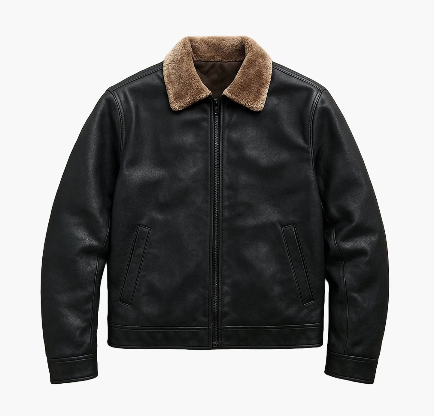 Men’s Casual Fleece-Lined Jacket – Thick Warm Winter Coat