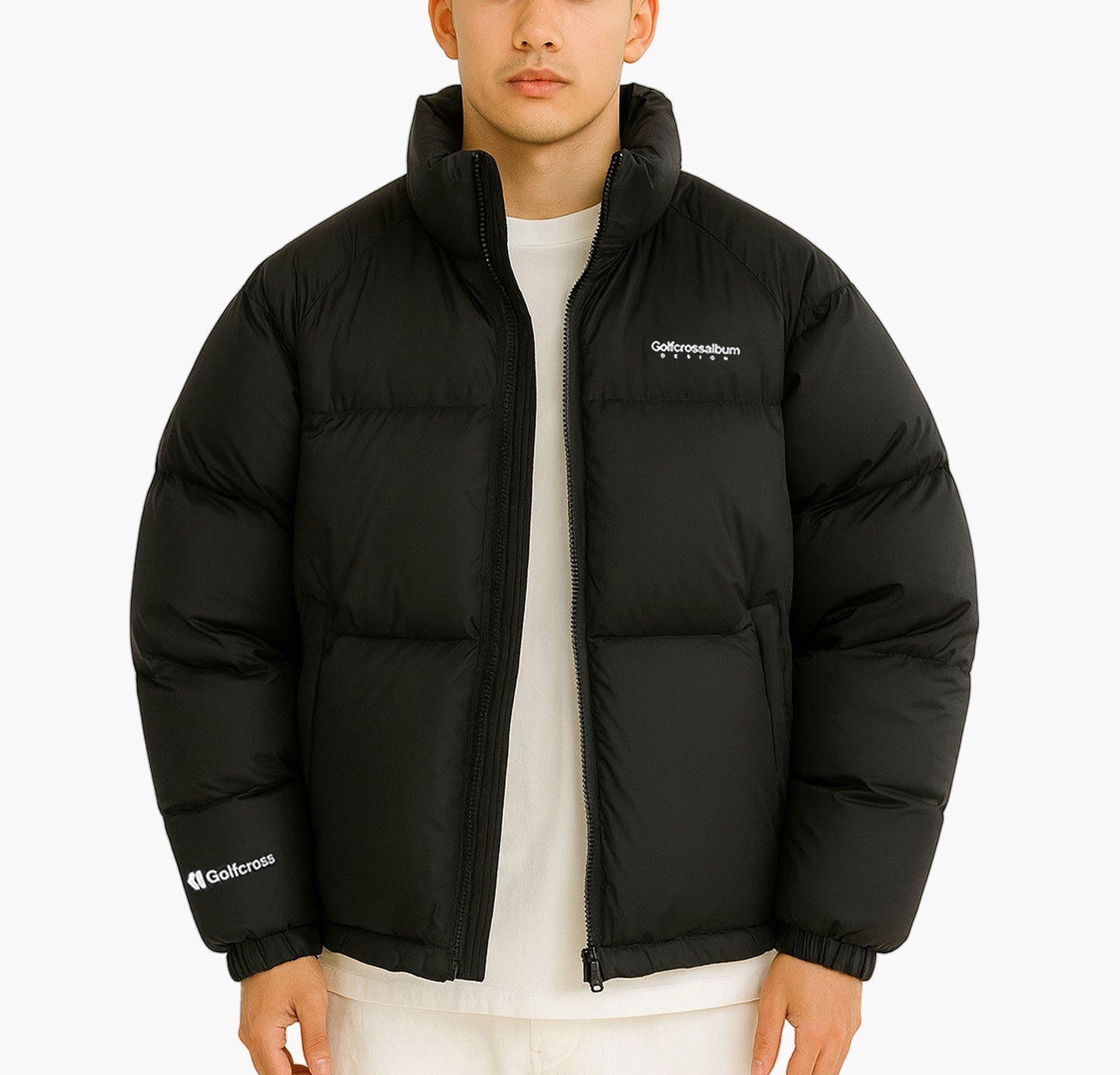 Men’s Down Puffer Jacket – Full-Zip Quilted Winter Coat