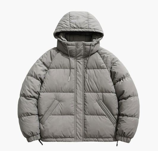 Men’s Hooded Down Jacket – Full-Zip Winter Coat