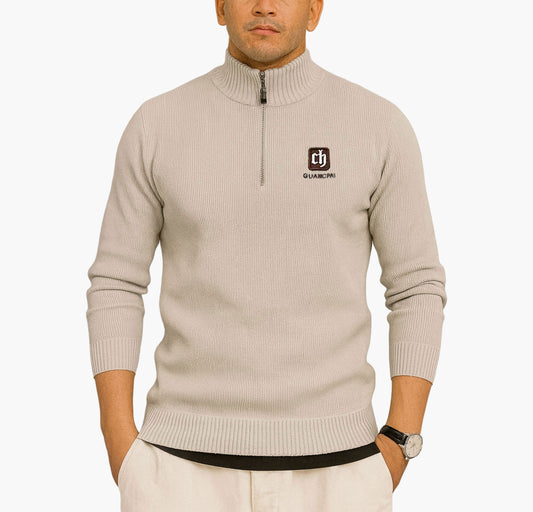Men’s Thermal Knit Sweater Jacket – Full-Zip Winter Pullover for Casual & Formal Wear
