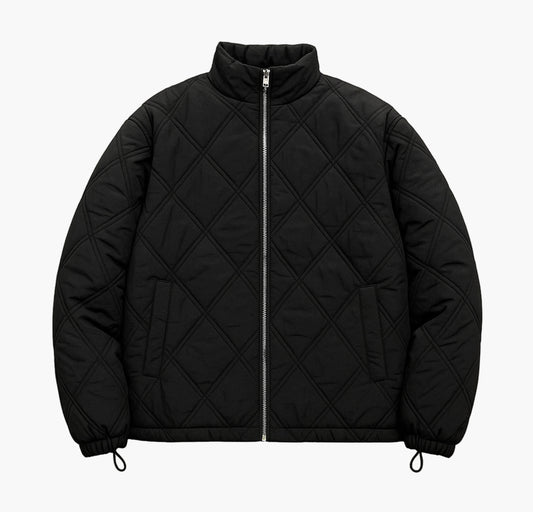 Men’s Thermal Insulated Winter Jacket – Heavy-Duty Full-Zip Stand-Collar Coat