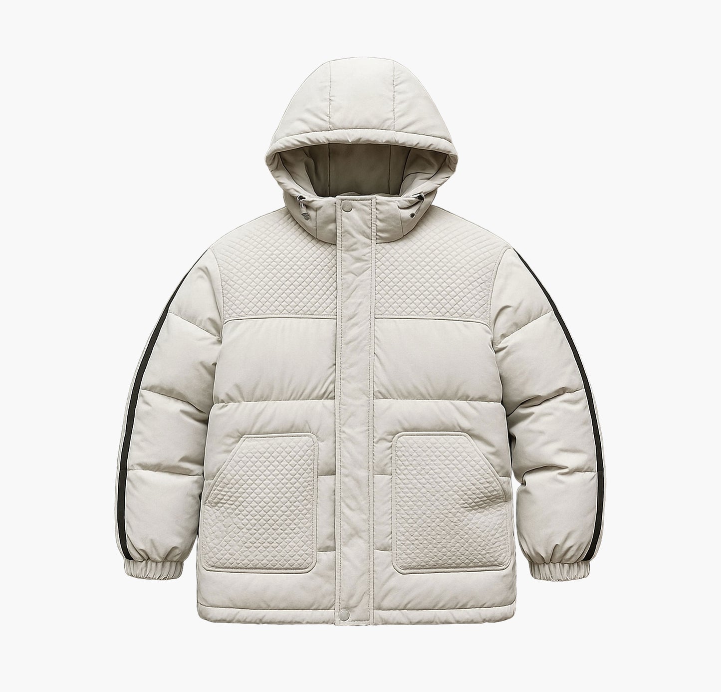 Men’s Casual Hooded Jacket – Warm Thick Padded Winter Coat