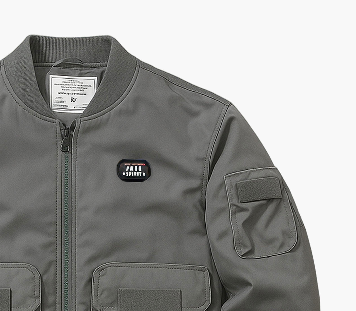 Men’s Oversized Motorcycle Bomber Jacket – Casual Loose Fit with Pockets