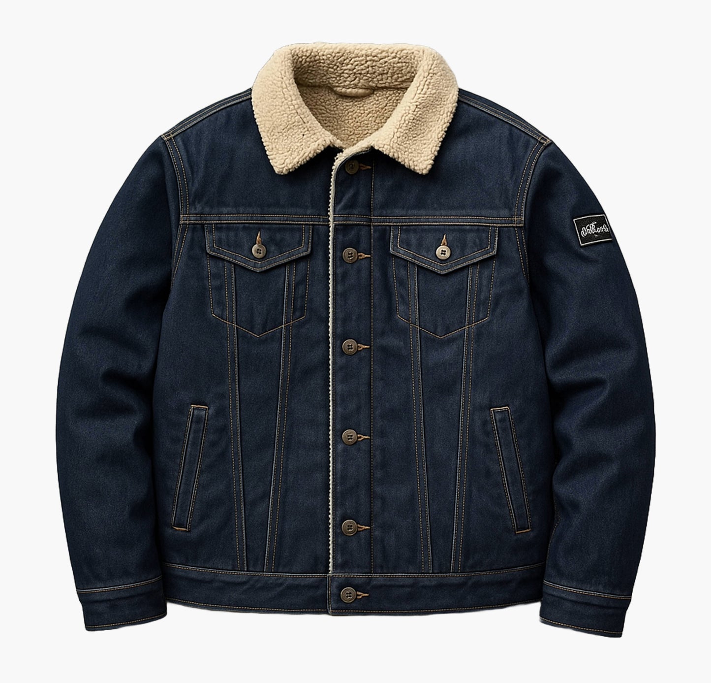 Winter Warm Collar Jacket – Heavy-Duty Button-Up Outdoor Coat