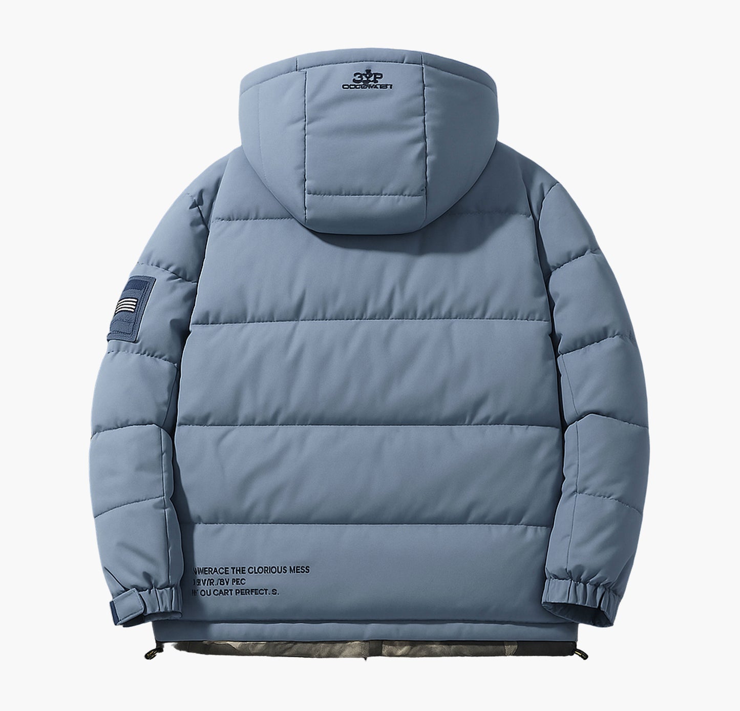 Men’s Heavy-Duty Hooded Winter Jacket – Windproof Full-Zip Outdoor Coat