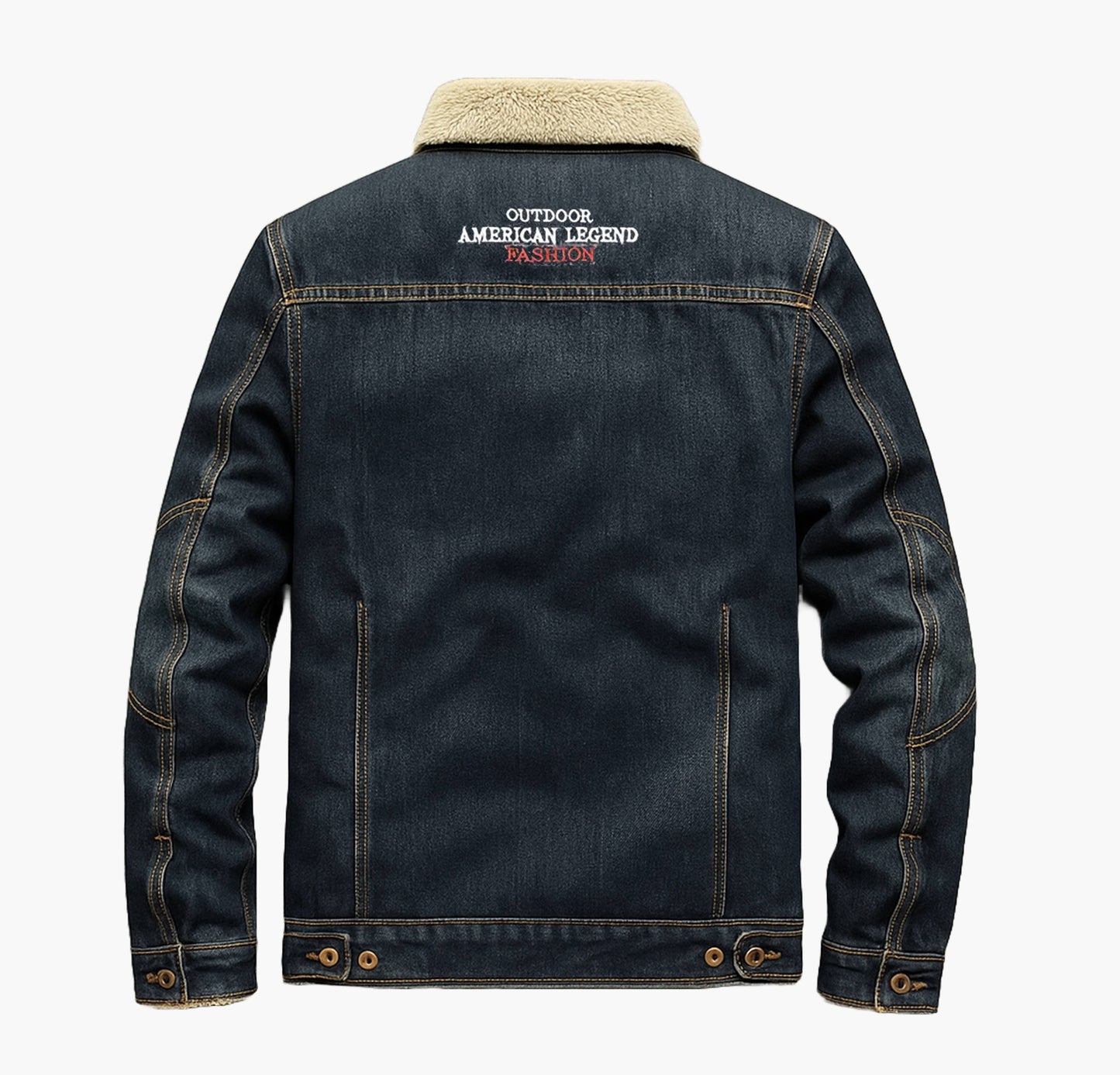 Winter Warm Collar Jacket – Heavy-Duty Button-Up Outdoor Coat