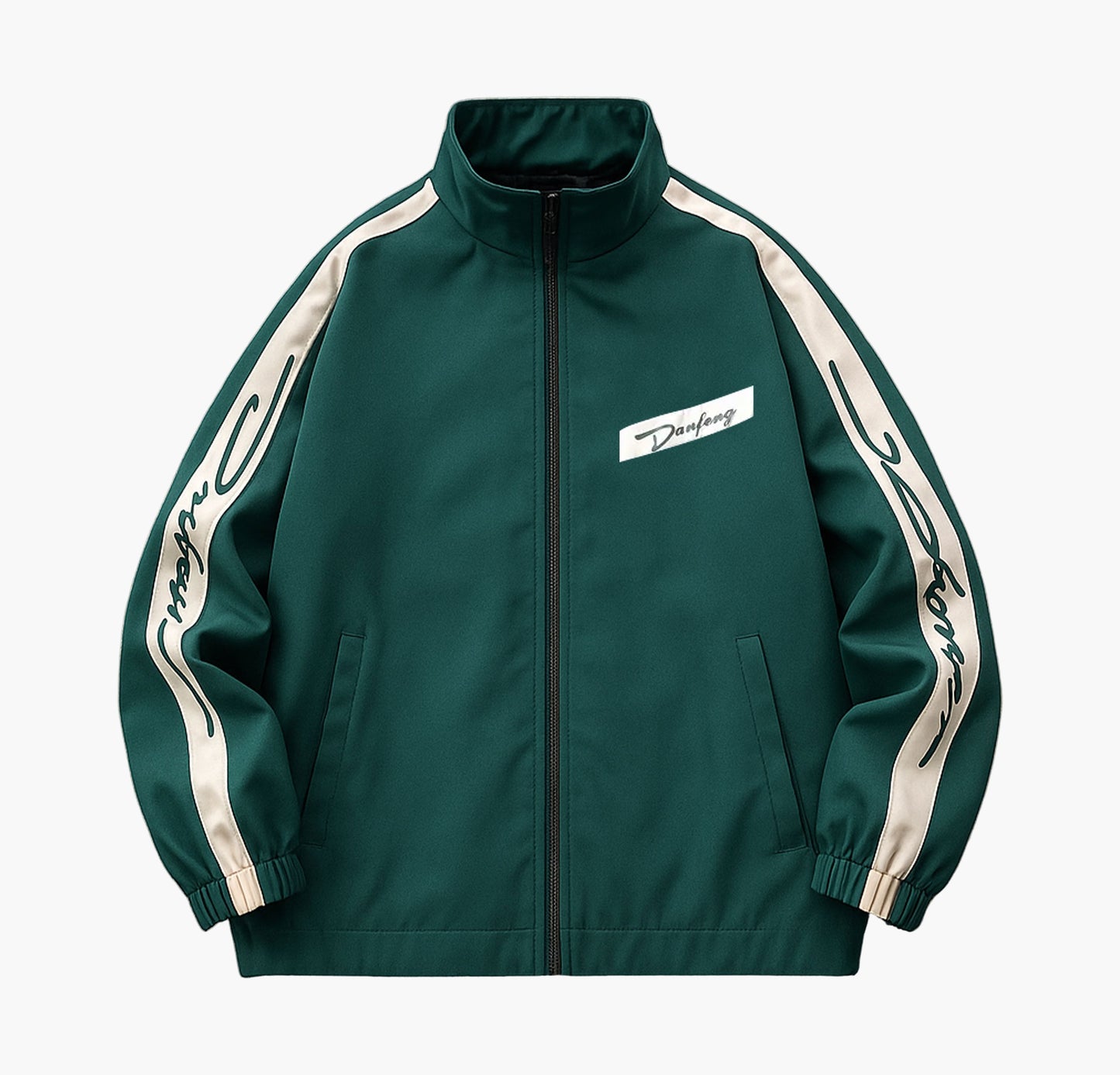 Men’s Lightweight Zip-Up Jacket – Outdoor Windbreaker with Pockets & Stand Collar