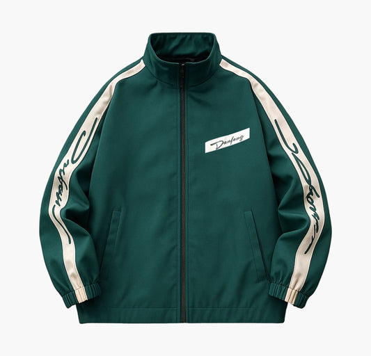 Men’s Lightweight Zip-Up Jacket – Outdoor Windbreaker with Pockets & Stand Collar