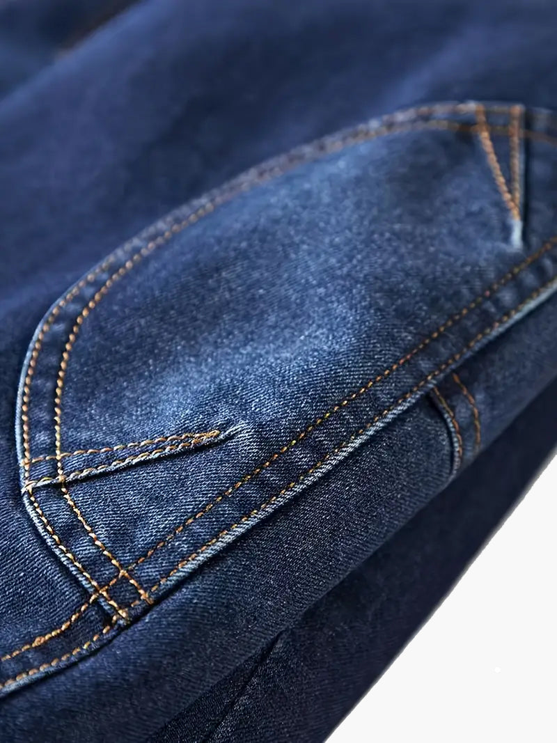 Winter Warm Collar Jacket – Heavy-Duty Outdoor Coat with Button Closure