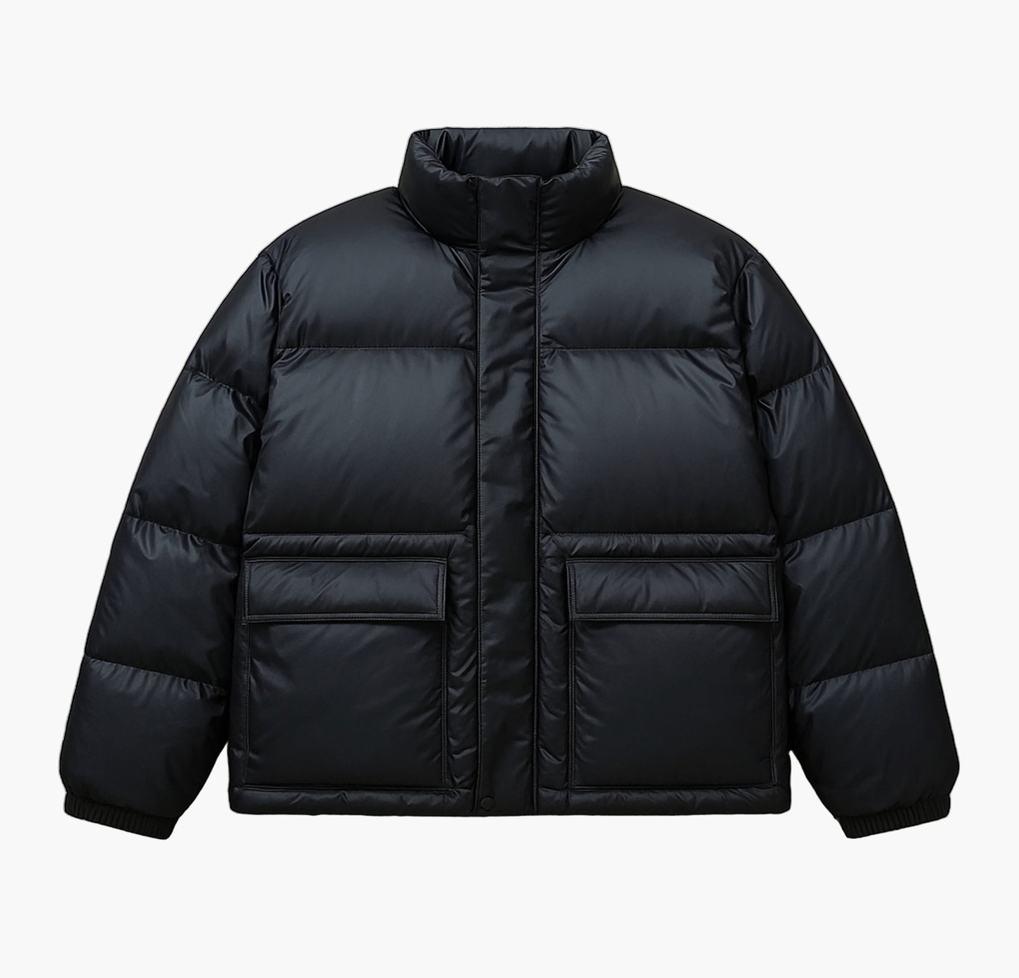 Men’s Heavyweight Winter Coat – Stand-Collar Full-Zip Cold-Weather Jacket