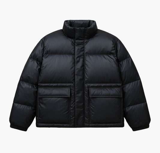 Men’s Heavyweight Winter Coat – Stand-Collar Full-Zip Cold-Weather Jacket