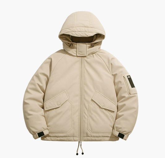 Men’s Hooded Down Jacket – Full-Zip Winter Parka