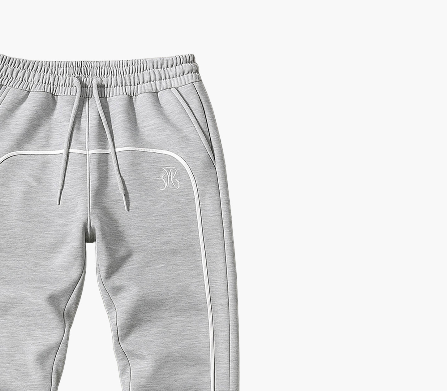 Men’s Black Athletic Jogger Pants – Loose Fit Knit Trousers with White Stripe