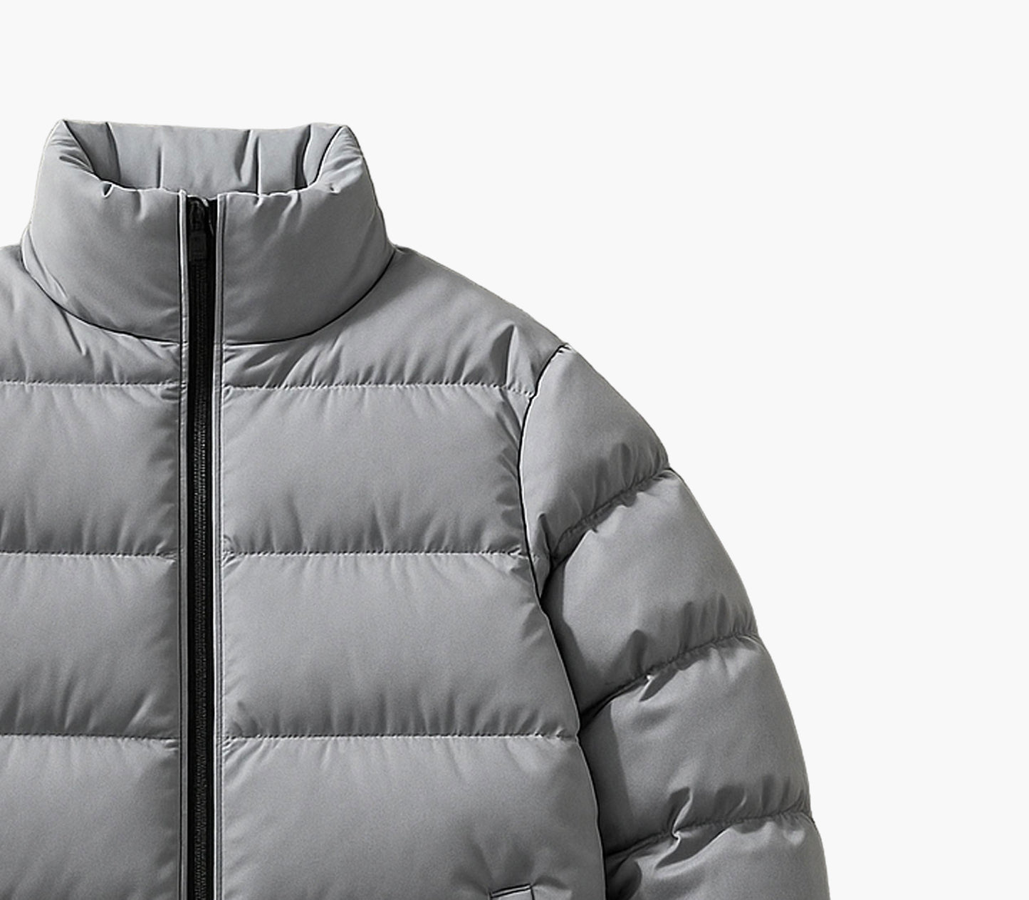 Men’s Windproof Winter Jacket – Stand-Collar Coat with Vest-Like Back Design