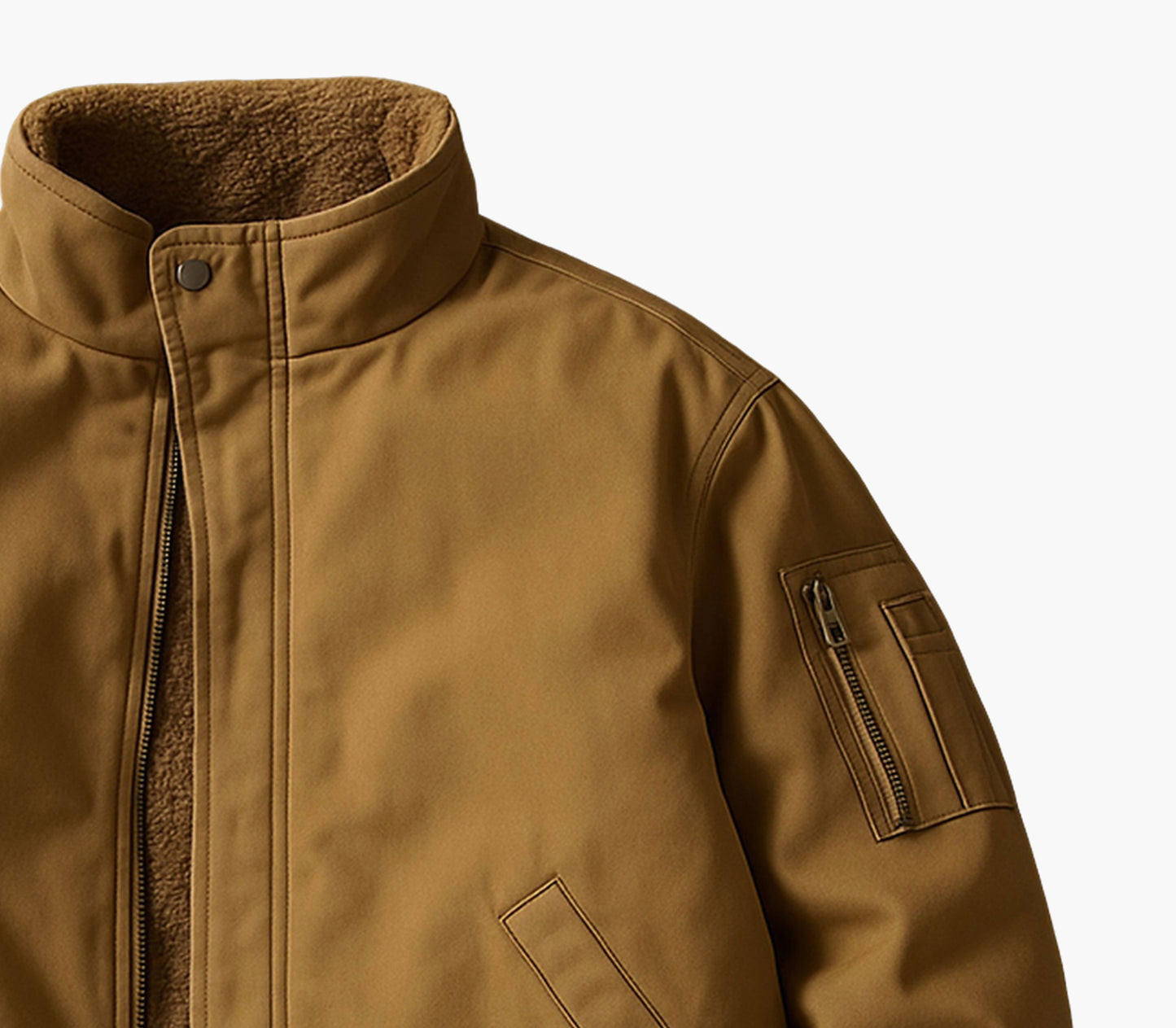 Men’s Vintage Bomber Jacket – Fleece-Lined Winter Coat