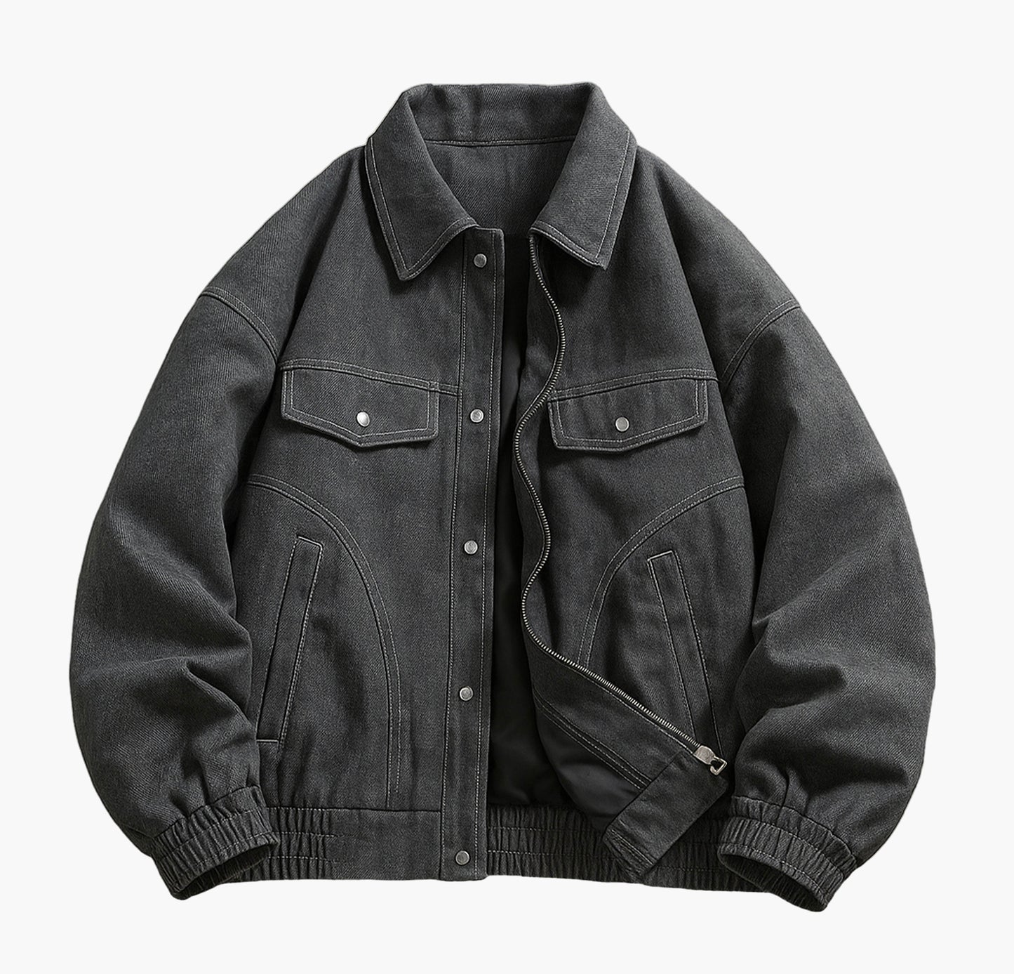 Men’s Vintage Bomber Jacket – Classic Streetwear Zip-Up