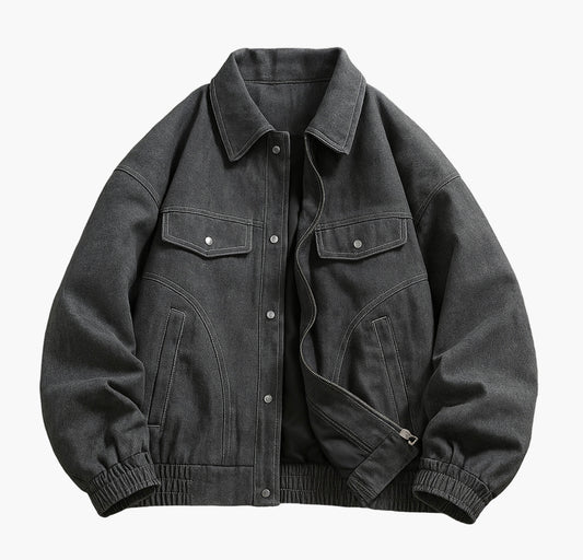 Men’s Vintage Bomber Jacket – Classic Streetwear Zip-Up