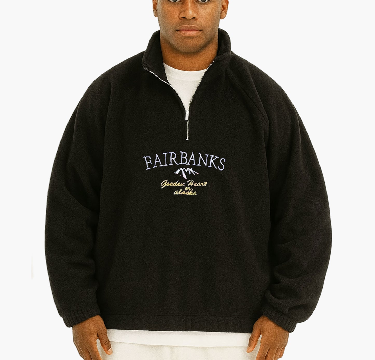 Men’s Loose Fit Zip-Up Sweatshirt – Casual Lapel Top for Street & Outdoor Wear