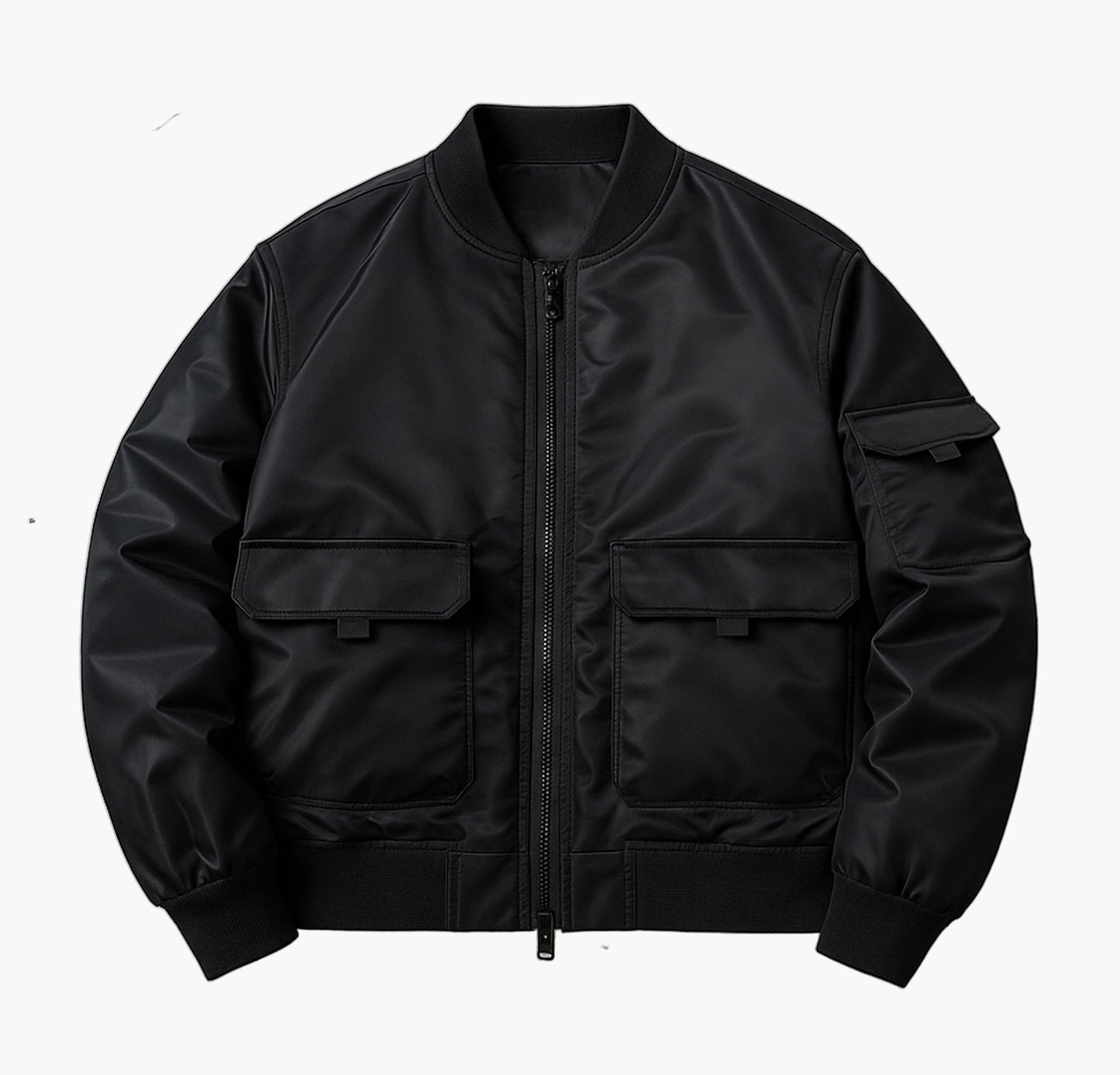 Men’s Heavy-Duty Bomber Jacket – Multi-Pocket Flight Style