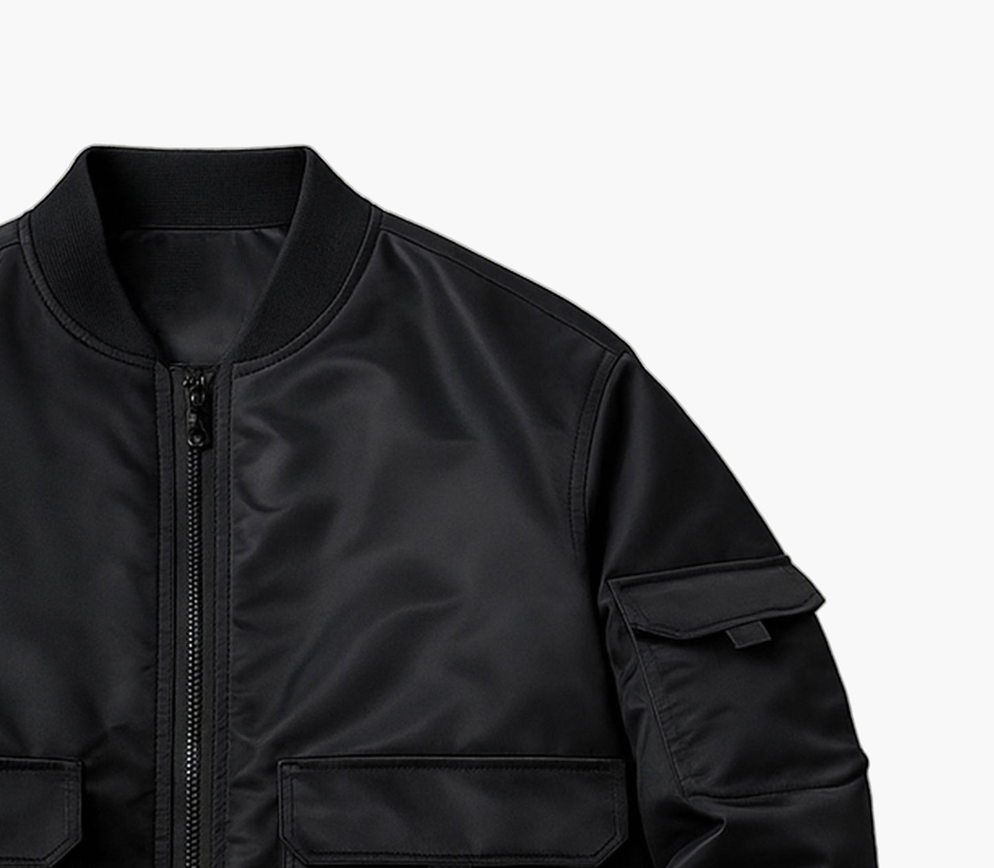 Men’s Heavy-Duty Bomber Jacket – Multi-Pocket Flight Style