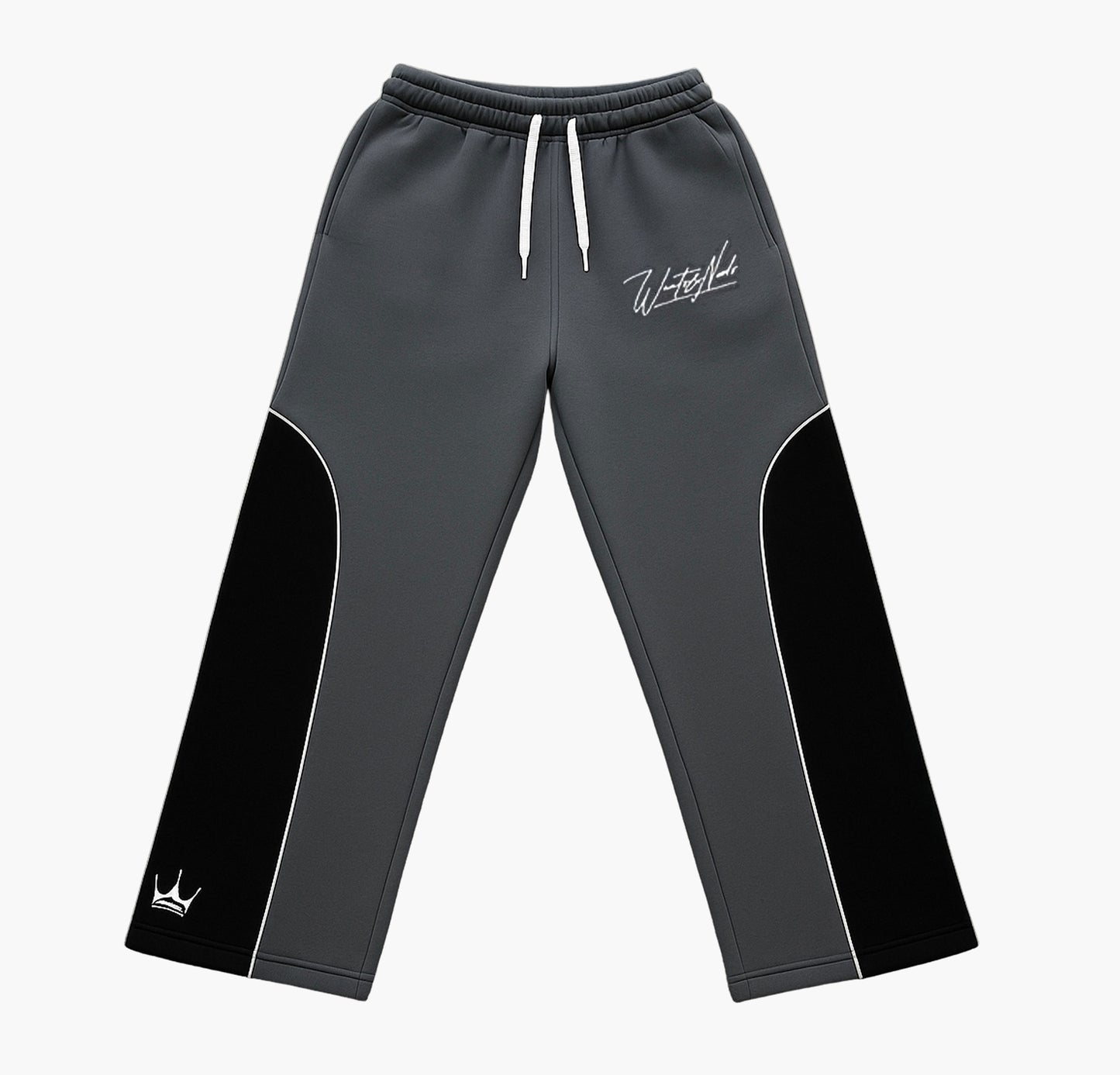 Y2K Street Style Joggers – Color Block Pants with Letter Embroidery & Drawstring Waist