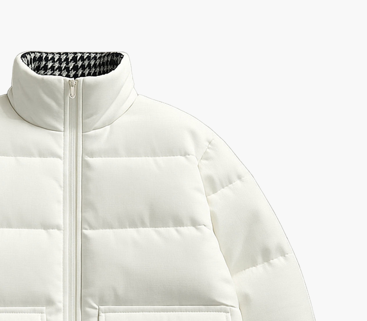 Men’s Insulated Winter Jacket – Zip-Up Stand Collar Coat